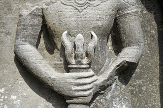 The Hindu god Shiva with his trident, Prasat Ta Som, Angkor, Cambodia, Asia