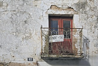 Most common sign in the Algarve: Se Vende (for sale) here in the spa town of Monchique, Algarve,