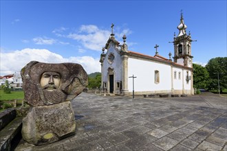 Saint Anthony of the Old Tower Church and Statue greeting Good Road on the Pilgrim Road to