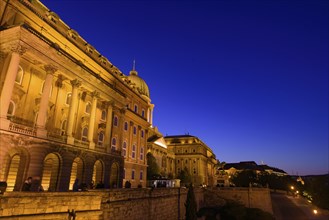 Night view of Buda Castle, the historical castle and palace complex of the Hungarian kings in