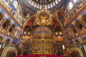 Interior of Holy Trinity Cathedral in Sibiu, Transylvania, Romania, Europe