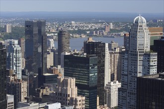 Manhattan panorama from above at night