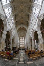 Fisheye, interior view, Bath Abbey, Bath, England, Great Britain