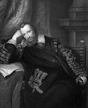 Henry Percy, 9th Earl of Northumberland (1564-1632) on engraving from 1831. English aristocrat.