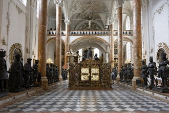 Interior view, Hofkirche Innsbruck, Innsbruck, Tyrol, Austria, Europe