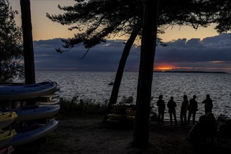 Sunset at the Salzhaff Baltic Sea