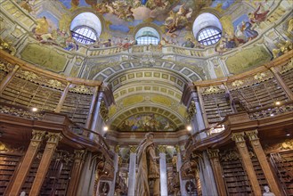 National Library State Hall, State Hall of the Austrian National Library in Vienna, Austria, Europe