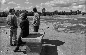 Germany, Berlin, 25 May 1991, area above the former Führerbunker, former ministerial gardens),