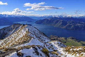 Lake Wanaka and Roys Peak in winter, South Island, New Zealand, Oceania