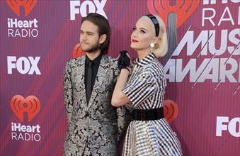 Katy Perry and Zedd at the 2019 iHeartRadio Music Awards held at the Microsoft Theater in Los