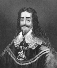 Charles I of England (1600-1649) on engraving from 1830. King of England, Scotland and Ireland from