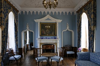 Blue Drawing Room, Schloss, St. Michaels Mount, Marazion, England, UK