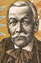 Pavol Orszagh Hviezdoslav (1849-1921) on 10 Korun 1986 Banknote from Czechoslovakia. Slovak poet,