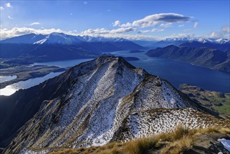 Lake Wanaka and Roys Peak in winter, South Island, New Zealand, Oceania