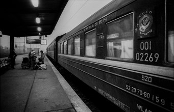 Germany, Berlin, 8 November 1990, trains from the Soviet Union arrive at Lichtenberg station,