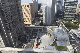 Tokyo scene around city hall at daylight