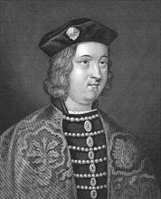 Edward IV of England (1442-1483) on engraving from 1830. King of England during 1461-1470.