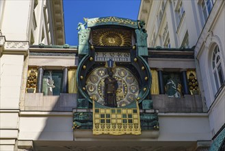 Anchor clock at the Hoher Markt in Vienna, Austria, Europe