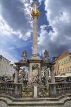 Trinity Column, 1704 Erected, Straubing, Lower Bavaria, Germany, Europe