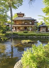 Garden with pond, Old Mitsui Family Shimogamo Villa, Kyoto