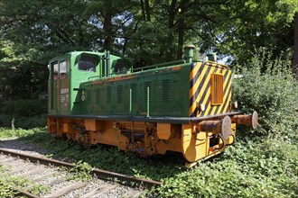 Locomotive EH 388 from the former Krupp steelworks, monument in the Duisburg-Nord Landscape Park,