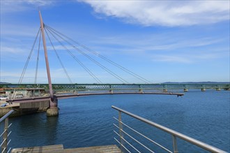 Bridge at the entrance of the Marina, Viana do Castelo, Minho, Portugal, Europe