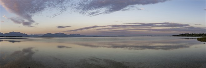 Sunrise at Lake Chiemsee, Chiemgau, Bavaria, Germany, Europe