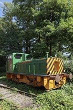 Locomotive EH 388 from the former Krupp steelworks, monument in the Duisburg-Nord Landscape Park,