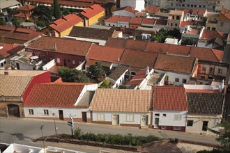 View of the town of Silves, seen from the castle, Algarve, Portugal, Europe