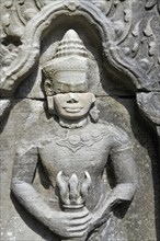 The Hindu god Shiva with his trident, Prasat Ta Som, Angkor, Cambodia, Asia