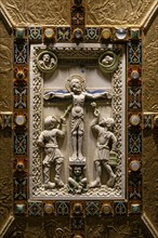 Interior view, book cover, Codex Aureus, Abbey Museum, Echternach Abbey, Echternach, Luxembourg,