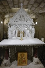 Interior view, Saint Willibrord sarcophagus, crypt, Basilique Saint Willibrord, Echternach,