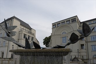 Fontaine aux colombes, judicial district, Grund, Luxembourg City, Luxembourg, Luxembourg, Europe