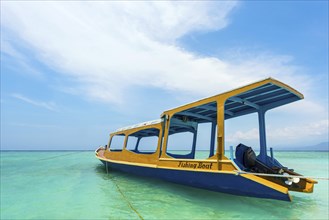 Traditional old excursion boat, sea, blue, ocean, colourful, wooden boat, excursion, tropical,