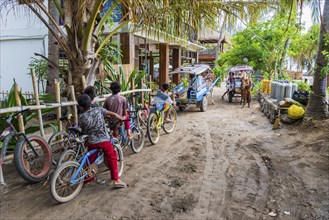 Everyday life on the island road, children, street scene, holiday, tourism, tradition, culture,