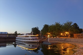 Passenger liner in harbor of Karlsruhe