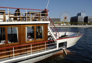 Stern of the paddle steamer Freya, Kiel, Schleswig-Holstein, Germany, Europe