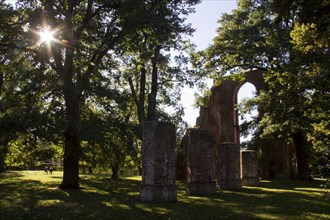 Sun in the monastery ruins