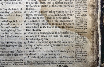 Text of Acts 2:41-47 from the 1560 Geneva Bible English translation. Used with permission from the