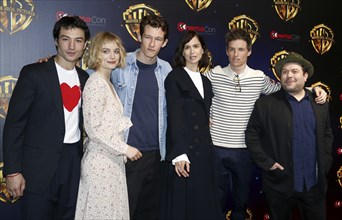 Ezra Miller, Alison Sudol, Callum Turner, Katherine Waterston, Eddie Redmayne and Dan Fogler at the