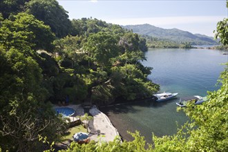 View from Lembeh Strait Resort, North Sulawesi, Indonesia, Asia