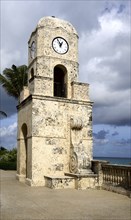 Clock Tower at the Atlantic in the Town Palm Beach, Florida, USA. Clock Tower at the Atlantic in