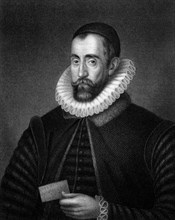 Francis Walsingham (1532-1590) on engraving from 1829. Principal secretary to Queen Elizabeth I of