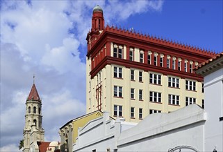 Historical Building in the Old Town of St. Augustine, Florida, USA, North America