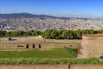 Montjuic Castle in Barcelona, Spain, Europe