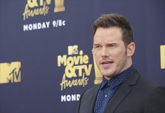 Chris Pratt at the 2018 MTV Movie And TV Awards held at the Barker Hangar in Santa Monica, USA on