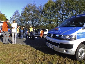 Partial exercise of the Münster police on the A43 motorway