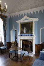 Blue Drawing Room, Schloss, St. Michaels Mount, Marazion, England, UK