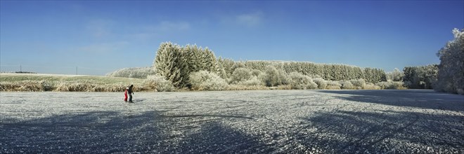 Ice skaters on the Wannenberg pond