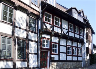 Historical Buildings in the Old Town of Brunswick, Lower Saxony, Germany, Europe